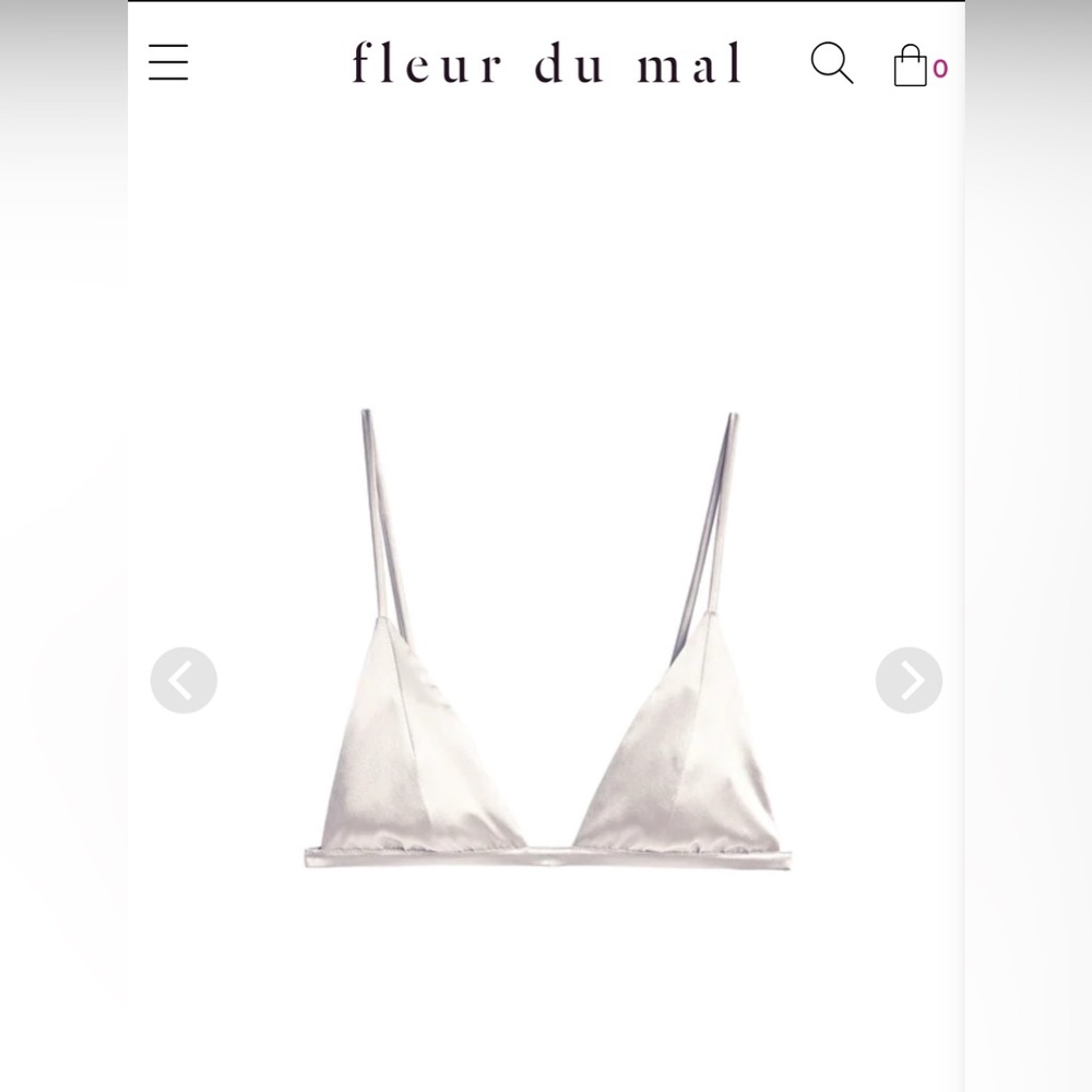 Fleur du Mal silk Luxe Triangle Bra